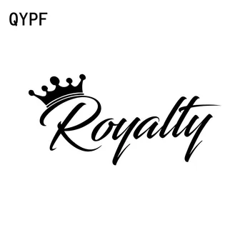 

QYPF 15cm*7cm Funny ROYALTY Written Words Vinyl Car Sticker Decal Black/Silver Accessories C15-0004