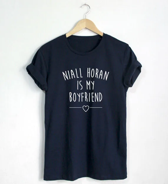 Niall Horan это мой парень футболка с цитатами модная хипстерская в стиле блогера