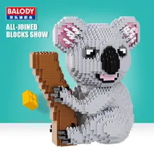 Balody коала медведь Королевский медведь мультяшная модель животных алмаз мини строительные блоки кирпичи 3D сборки Дети DIY игрушки на день рождения