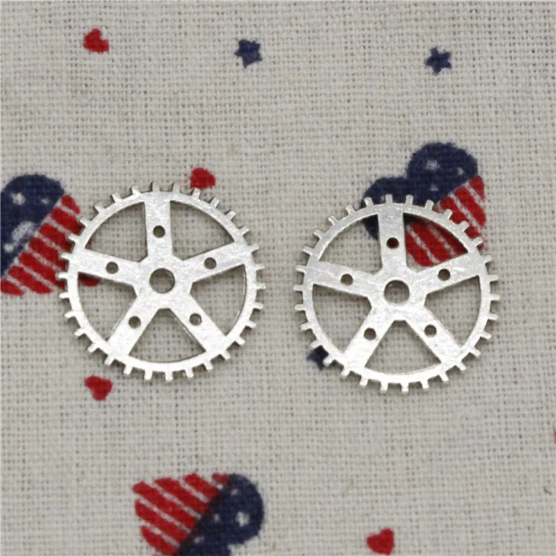 15pcs Charms steampunk gear 24mm Tibetan Silver Vintage Pendants For Jewelry Making DIY Bracelet Necklace | Украшения и