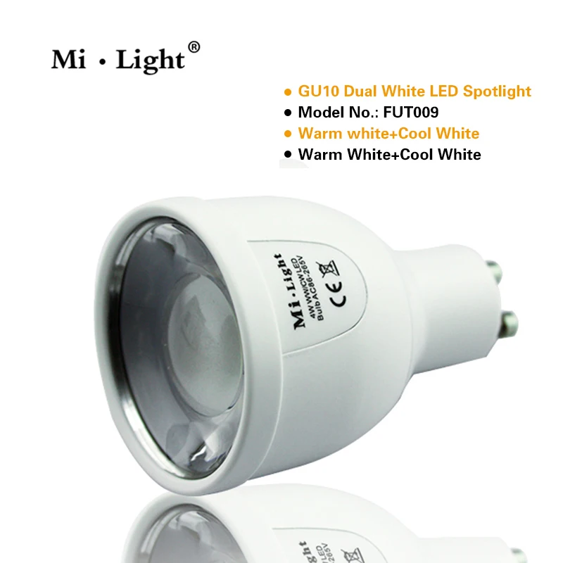 Светодиодный точечный светильник Milight WIFI GU10 CT 2 4 ГГц 86-265 в 5 Вт | Лампы и освещение