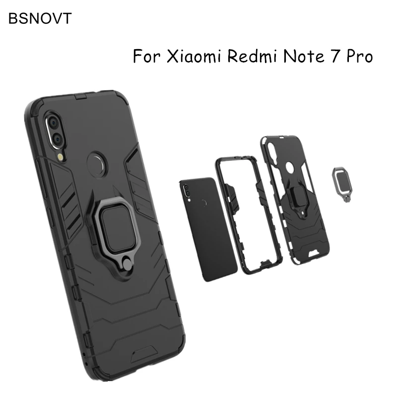 

Redmi Note 7 Case Shockproof Cover Finger Ring Magnetic Holder Soft TPU Back Case For Xiaomi Redmi Note 7 Funda Redmi Note 7 Bag