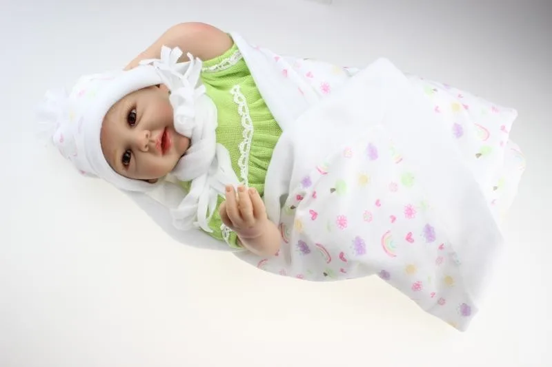 55 см 22 дюймов силикона Reborn Baby Doll Игрушечные лошадки для Обувь для девочек ручной работы для новорожденных кукла подарок на день рождения
