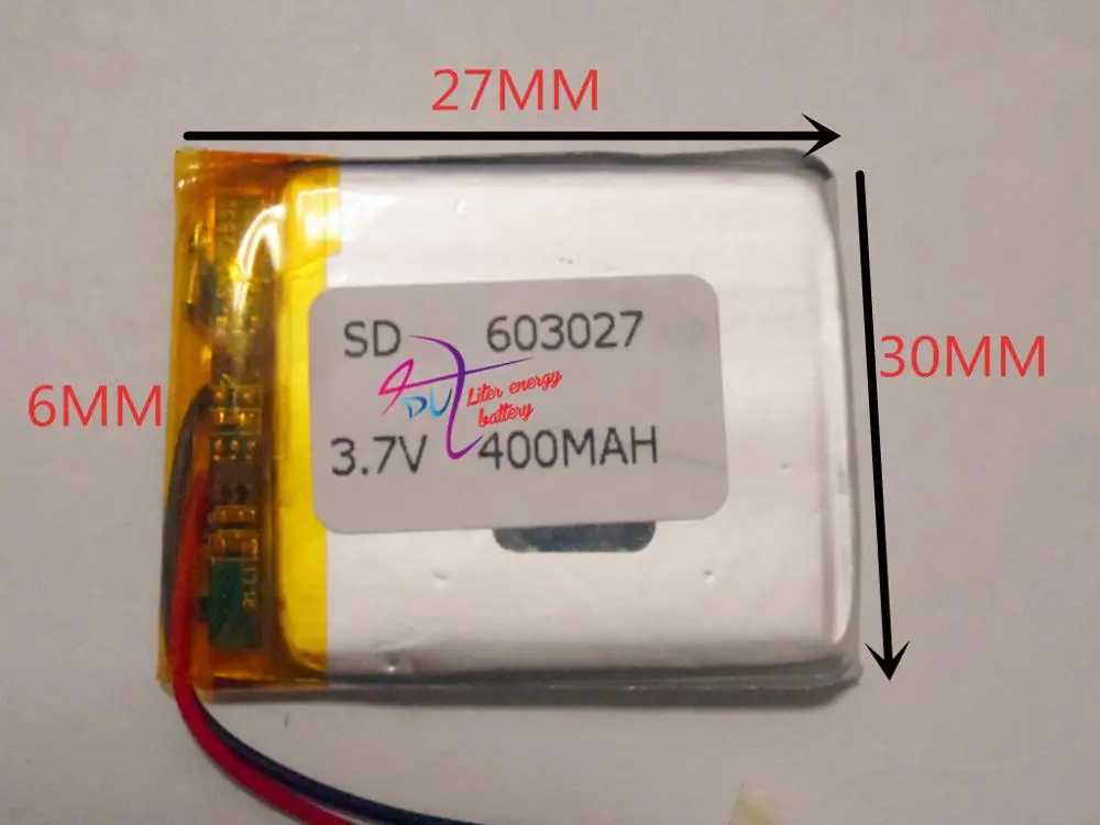 

best battery brand Size 063027 3.7V 400mah Lithium polymer Battery with Protection Board For Bluetooth GSP PSP Digital Products