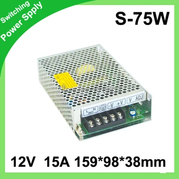 

S-75-5 75W 12V 15A Mini size LED Switching Power Supply Transformer 110V 220V AC to DC 12V output