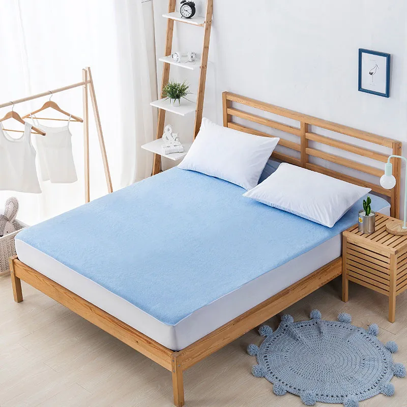 

AU Double Cotton Terry Matress Cover 100% Waterproof Mattress Protector Bed Bug Proof Dust Mite Mattress Pad Cover For Mattress