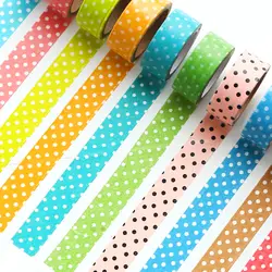 Конфеты в горошек маскирующие ленты, DIY фото канцелярские украшения ленты фиолетовый/желтый/красный/коричневый/зеленый