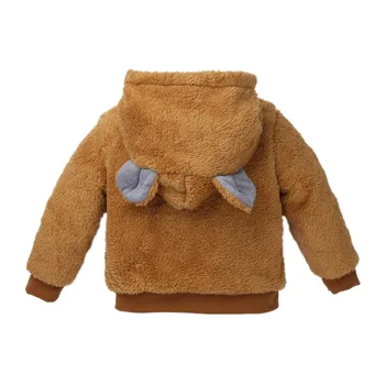 

Children Boys Girls Coat Kid Autumn Winter Warm Long Sleeve Solid Hoodie Zipper Sweater Outerwear