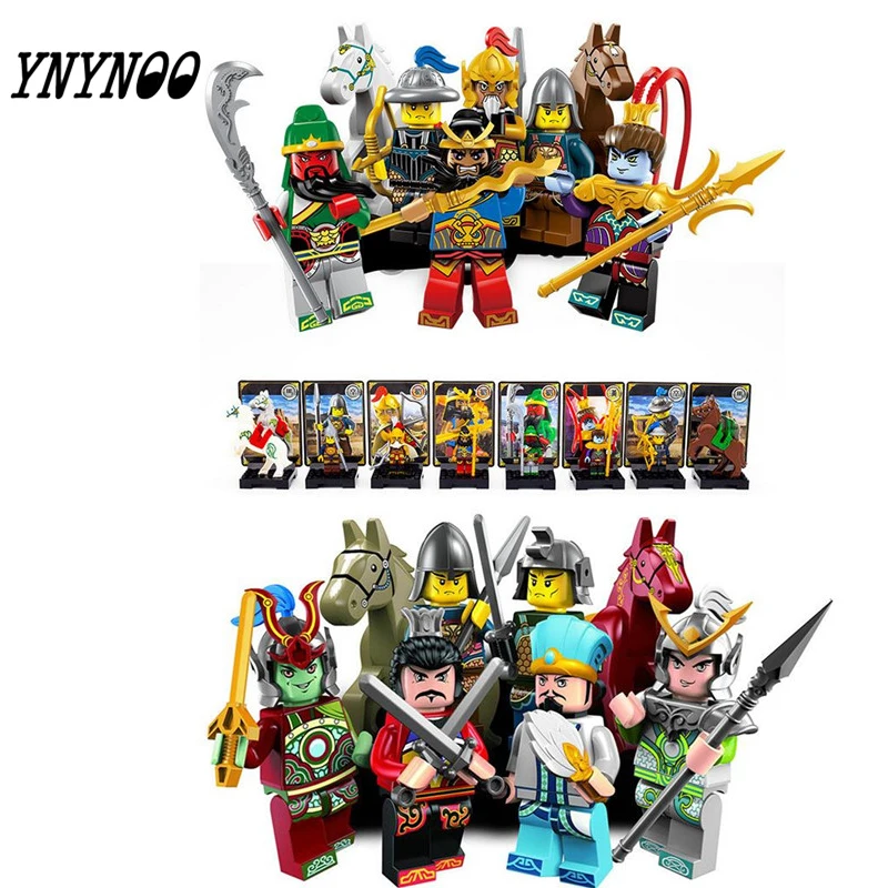 

(YNYNOO)8PCS/set New Enlighten 1501 AB One of China Romance the Three Kingdoms Building Blocks Toys For Children Kids toys