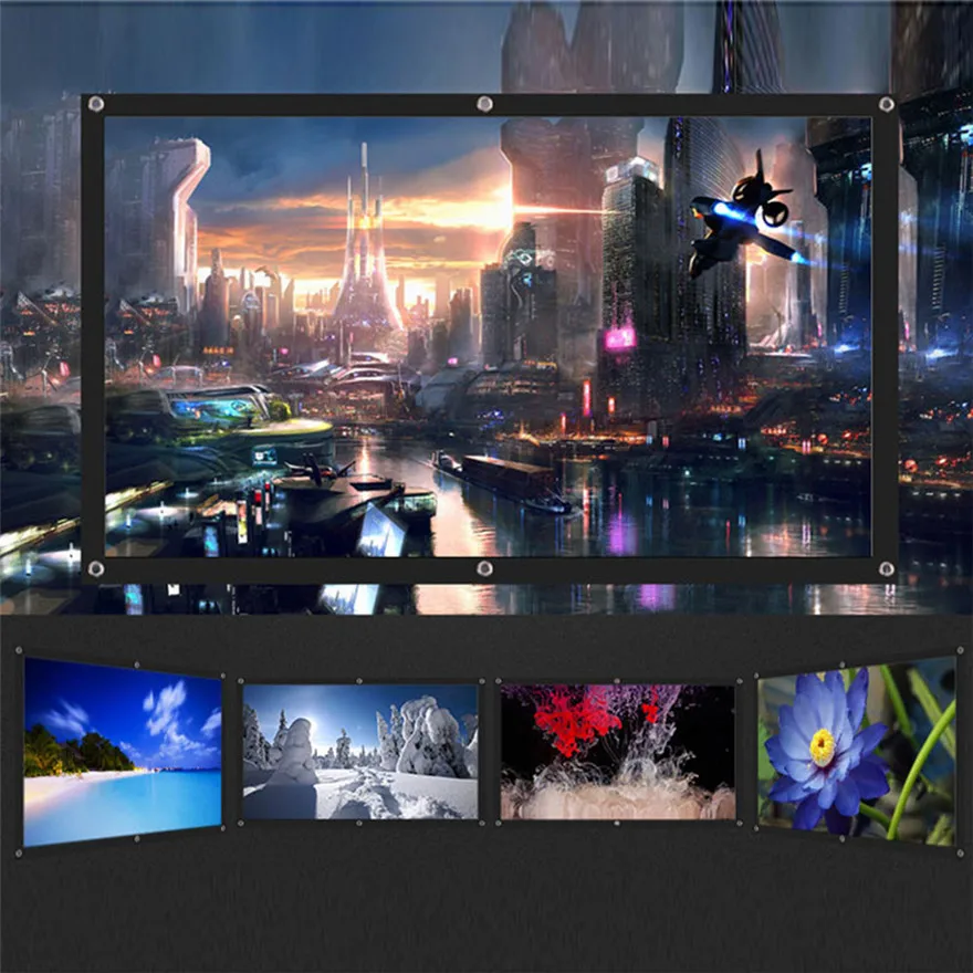2019 Новое поступление проекционный экран портативный тканевый складной 3D HD для
