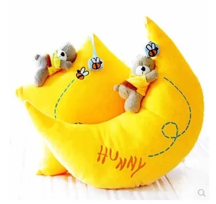 40cm Easily bear moon stars hold pillow doll creative children's toy cushion for leaning on Christmas birthday present for women