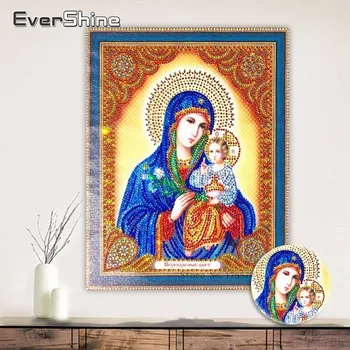 

EverShine Partial Diamond Mosaic Icon Special Shape Diamond Embroidery Religion Jesus Painting Christian Rhinestone Diamonds Art