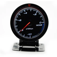 2," 60 мм 12 в автомобильный манометр, вакуумный манометр, черный циферблат с датчиком без логотипа