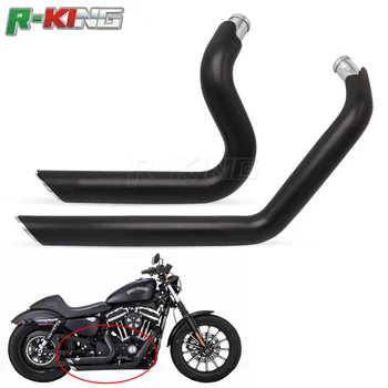

Black exhuast mufflers for harley iron 883 Shortshots Exhaust Pipes for Harley Sportster xl883 exhaust sets xl1200 2004-2013