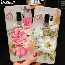 Чехол для телефона с 3D рельефным цветком для samsung Galaxy Note 9 8 S9 S8 плюс A5 2017 A520 A8 2018 плюс S7 ультра тонкий Чехол