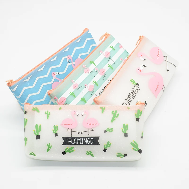 

Flamingo Pencil Case For Girl School Cute Trousse Scolaire Stylo Pencilcase Lapices Box Cactus Pen Box Kawaii Pennen Etui Pouch