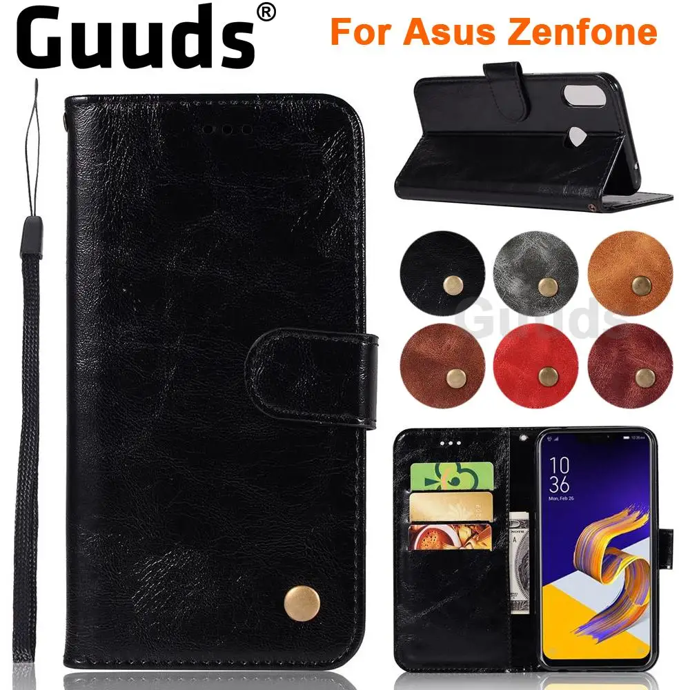 Guuds для Asus ZenFone 2 3 4 5 5Z Lite Max M1 Go ZS620KL ZC600KL ZB555KL ZE520KL чехол телефона Роскошный кожаный