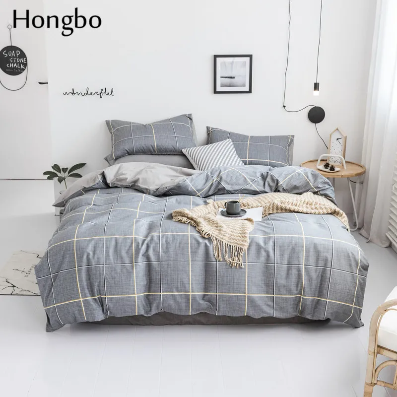 Hongbo набор постельных принадлежностей для мультфильмов пододеяльник маленькая свежая стильная наволочка простыня хлопок - Цвет: 47