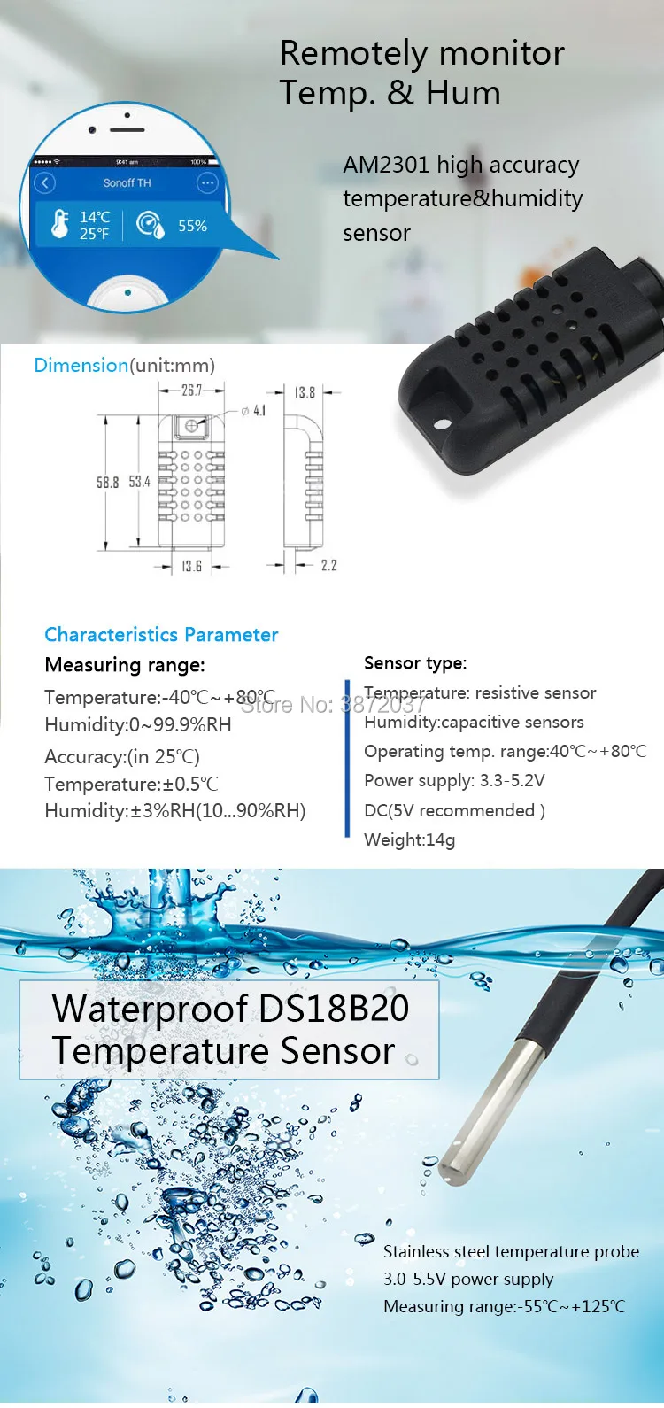 Sonoff TH10 TH16 DR IP66 водонепроницаемый чехол Wifi переключатель мониторинг температуры и влажности Датчик умный дом автоматизация