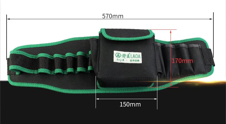 LAOA водостойкие ткань Оксфорд сумка для электроинструментов двухслойные сумки для инструментов посылка поясная сумка карман