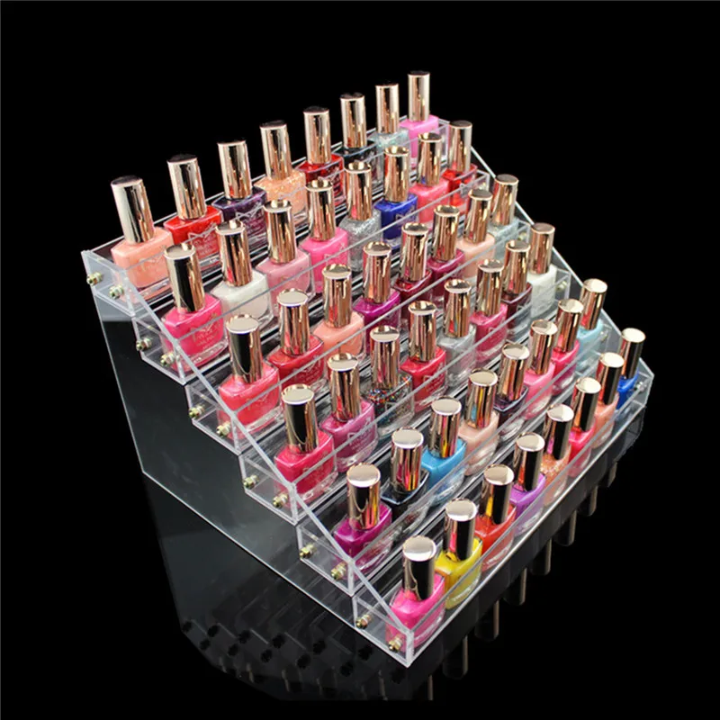 

New 6 Layer Nail Polish Shelf Acrylic Transparent Makeup Varnish Display Stand Rack Holder Cosmetic Organizer Case for Women
