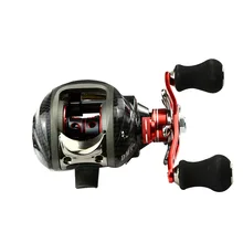12BB 6,3: 1 левая/правая наживка литая Рыболовная катушка 11 шариковых подшипников+ односторонняя муфта Высокая скорость красный