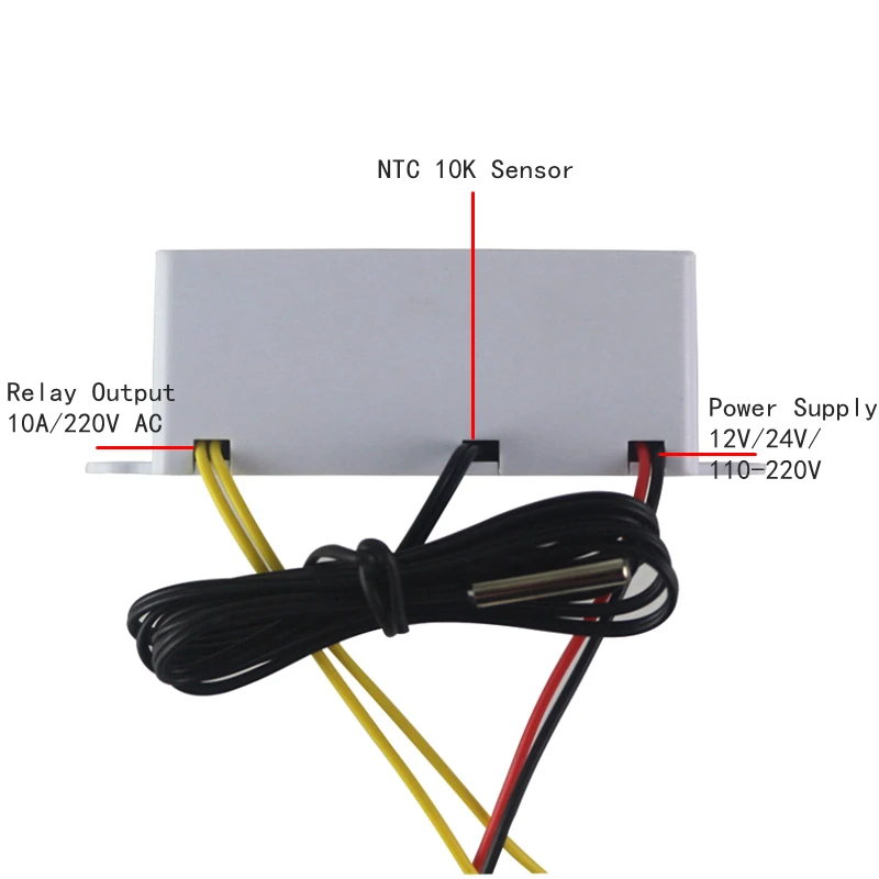 Цифровой термостат 12 В 24 в 110 В 220 В контроль температуры Лер регулятор температуры переключатель управления релейный выход 10A 220VAC