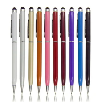 

5pcs/lot 2in1 Touch Screen Stylus Pen+ Ballpoint Pen for iPad iPhone Tablet Smartphone radom colors CA