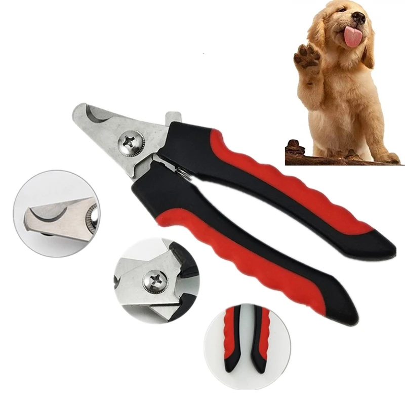 

Handle Pet Dog Cats Nail Claw Clippers Scissors Shears Grooming Cutters Tool
