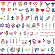 unit26 109 дизайн животных золотой Феникс временные трафареты для тату-машины Книга для аэрографа краски спрей компрессор комплект