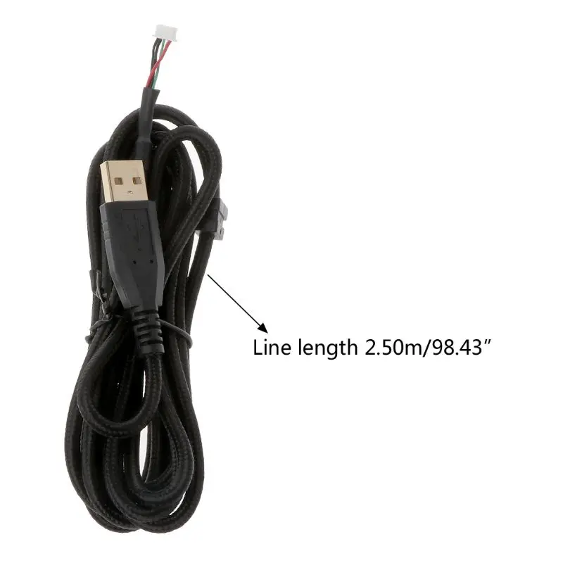 Позолоченный прочный нейлоновый Плетеный USB кабель для механической клавиатуры