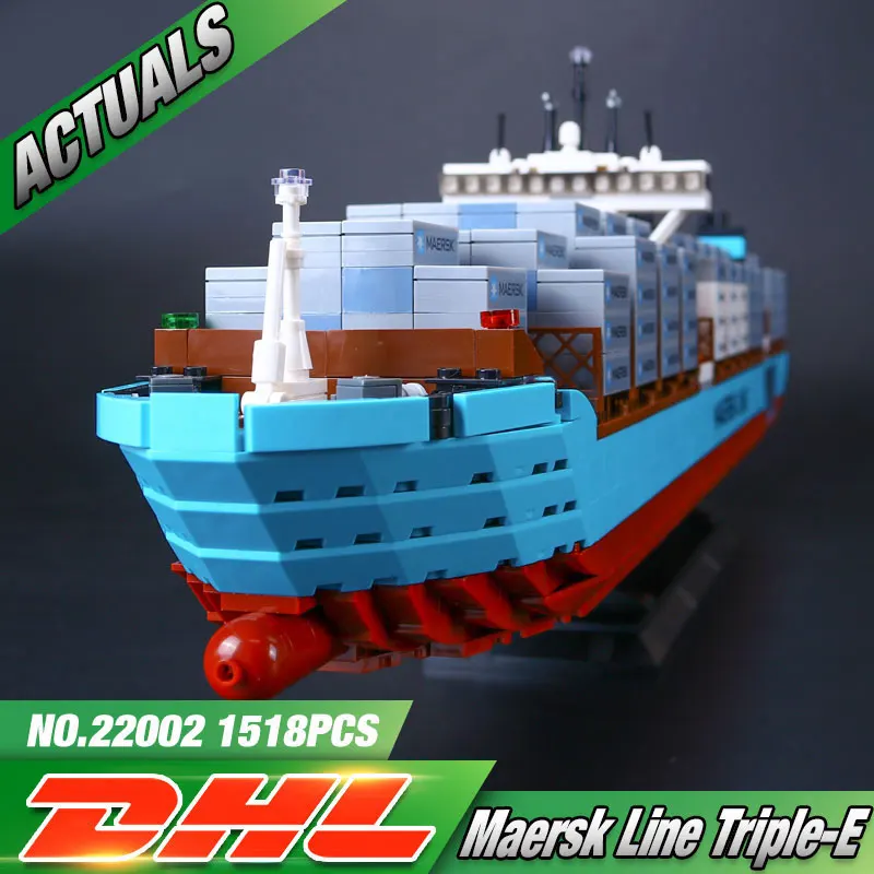 

DHL 22002 Technic Car Series The Legoings 10241 Cargo Container Ship Set Educational Building Blocks Bricks Model Kid Toys Gift