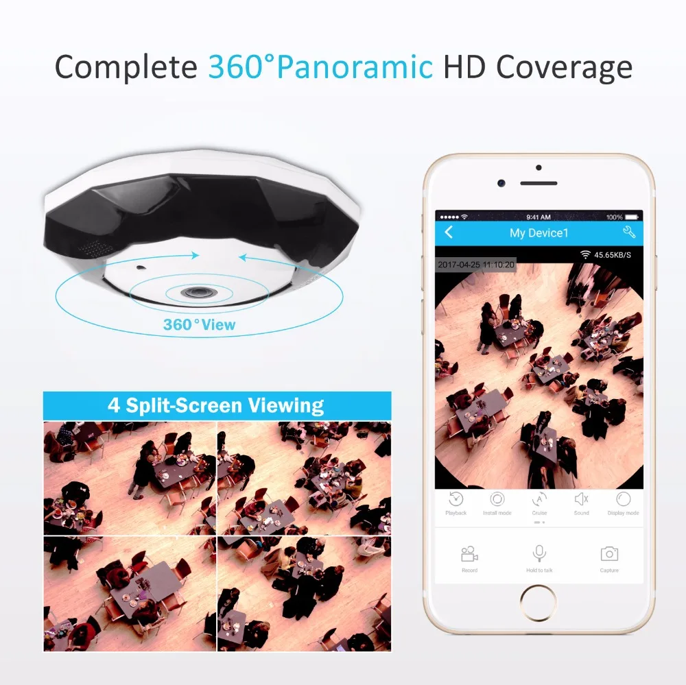 ANNKE панорамная камера 1.3MP 3MP Опциональная ip широкоугольное видеонаблюдение