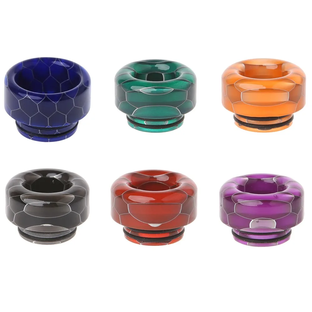 

810 Drip Tip Snakeskin Short Epoxy Resin Mouthpiece For RBA/RDA Atomizer Tank