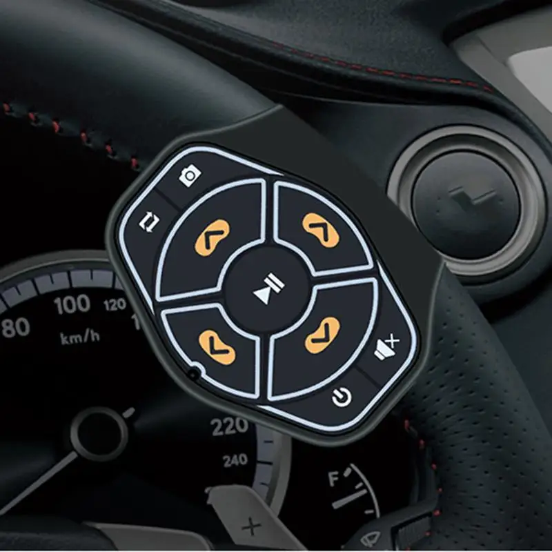 

VODOOL Car Steering Wheel Remote Control Bluetooth 4.0 Hands-free Multimedia Player Button Wireless For Android IOS Car Styling
