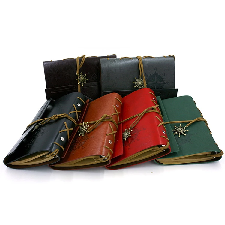 

1Pcs Romantic Notepad Journal Diary Travel Paper Sketchbook Vintage Retro PU Leather Blank Pages Notebook 6 Colors