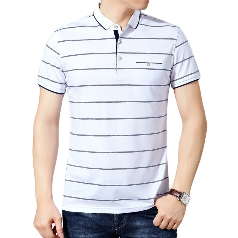 Buy XMY3DWX male high end business polo shirts/Men high grade bump color stripe