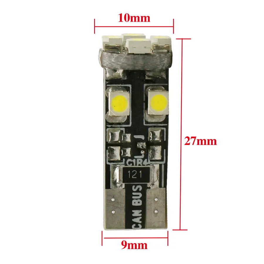 10 шт. T10 светодиодный 8 SMD 3528 Canbus без ошибок 194 168 W5W T10 светодиодный подсветка приборной панели свет лампа для чтения с бесплатной доставкой