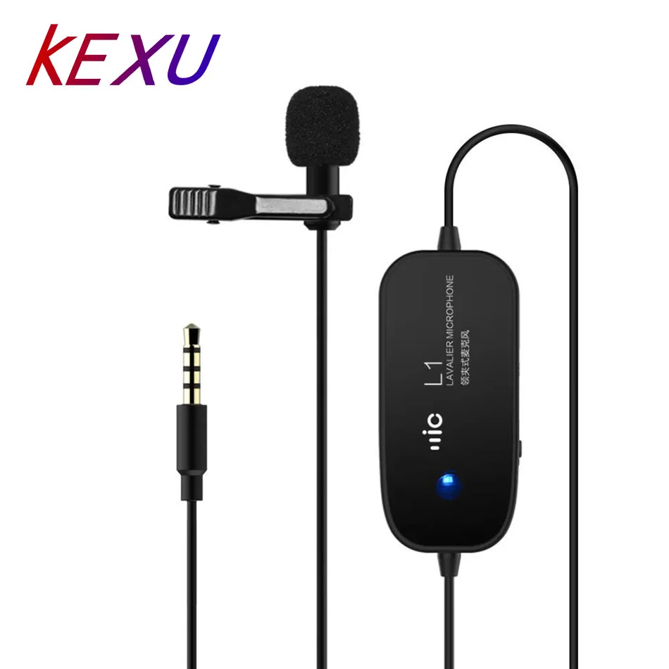 Петличный микрофон KEXU с клипсой конденсаторный мини-микрофон для цифровой