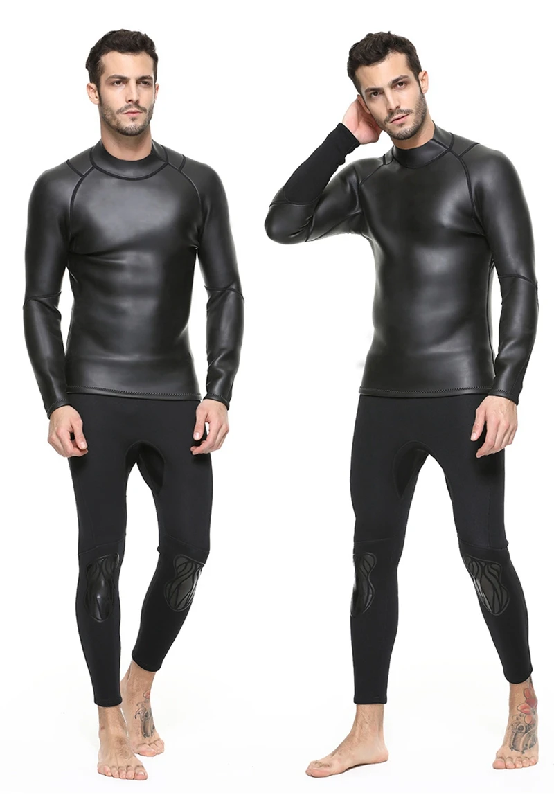 SBART 3 мм Мужская рубашка для плавания с триатлоном супер эластичная Водонепроницаемая футболка для подводного плавания с гладкой кожей из неопрена CR мягкий светильник из кожи