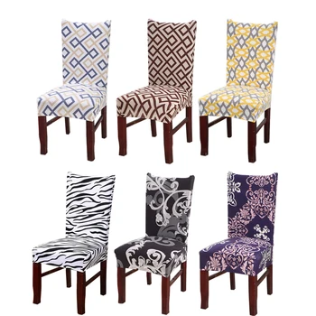 

Universal Stretch Dining Chair Covers Elastic Kitchen Chair Case Minimalist Decor Slipcovers Removeable Furniture Seat Cover