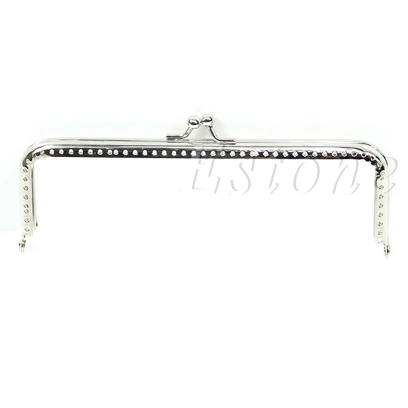 

New Silver Handle Sewing Purse Handbag Coins Bags Metal Kiss Clasp Frame 15cm