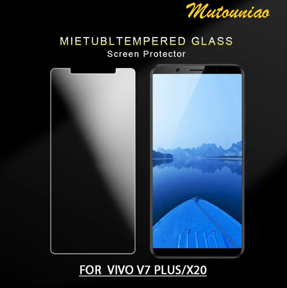 

MuTouNiao Glass For VIVO V7 PLUS / X20 Clear 9H Premium Tempered Glass Screen Protector Anti-scratch film For VIVO V7PLUS / X20