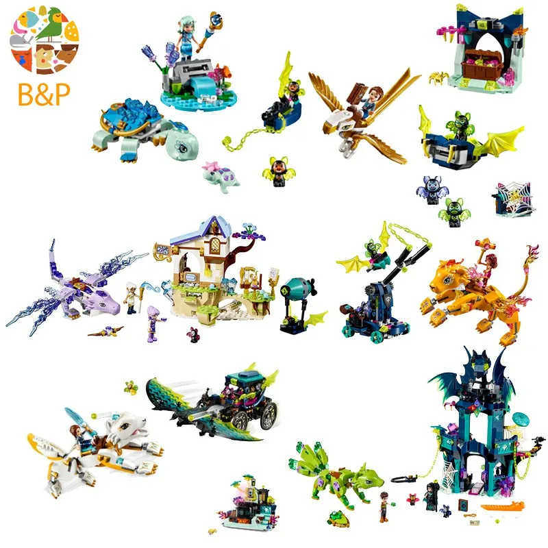 

Elves series dinosaur Dragon set Model Building Block Toy For Children compatible legoing