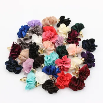 

10pcs/lot 28mm Flowers pendant tassels For Cellphone Curtain Key Jewelry Earrings Making Accessories
