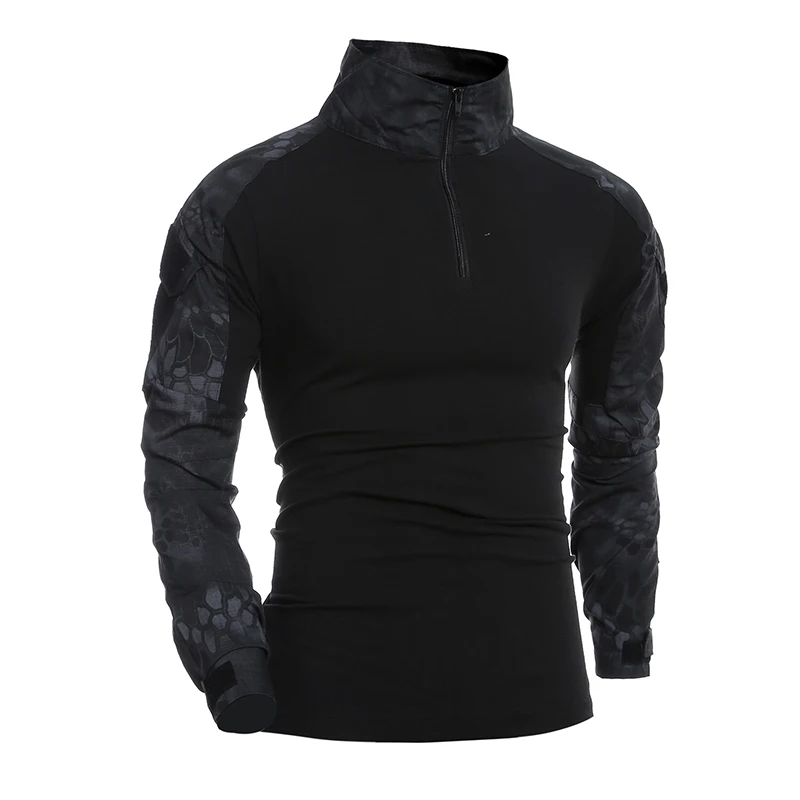 Tactical Camouflage T-shirts Special Forces Men's Army Military Long Sleeve Tee Shirts Combat Compr