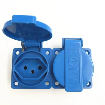 

50x50mm, IP44 Swiss waterproof socket,10A 250V 3 hole socket.High quality,
