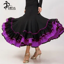 6 Colors Ballroom Dance Dress Modern Waltz Tango Standard Dance Skirt Custom N06