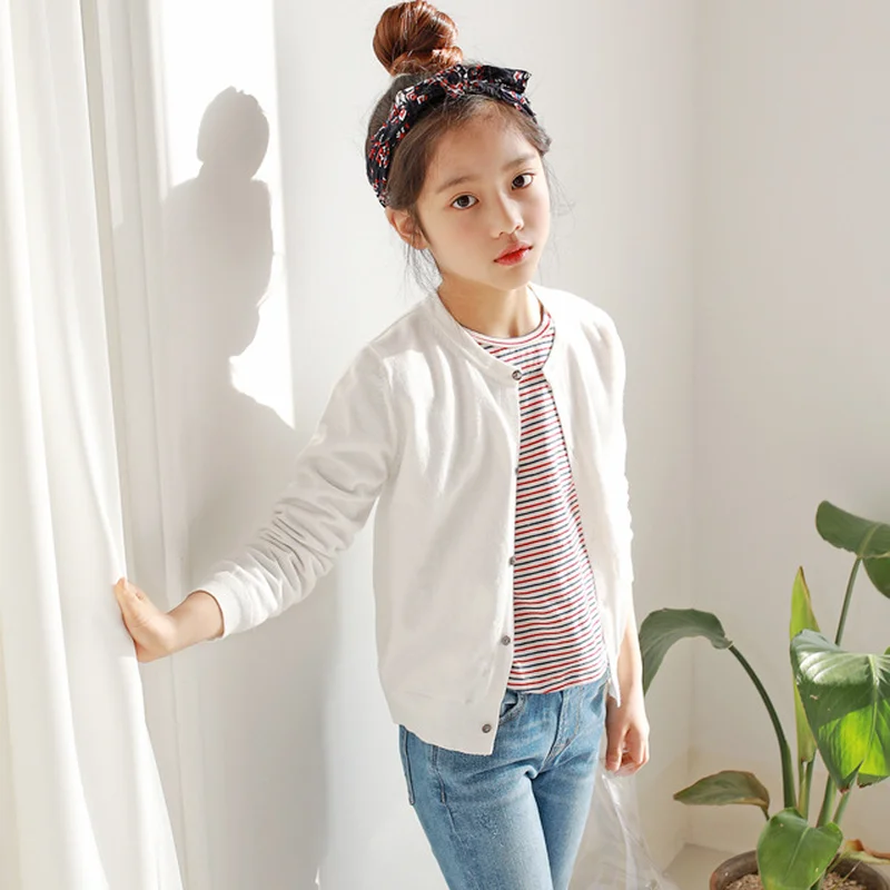 

Brand Children Cardigan 2019 New Spring and Summer Thin Girls Sweater Seven Colors Toddler Coat Teenager Tops All Matched,#3900