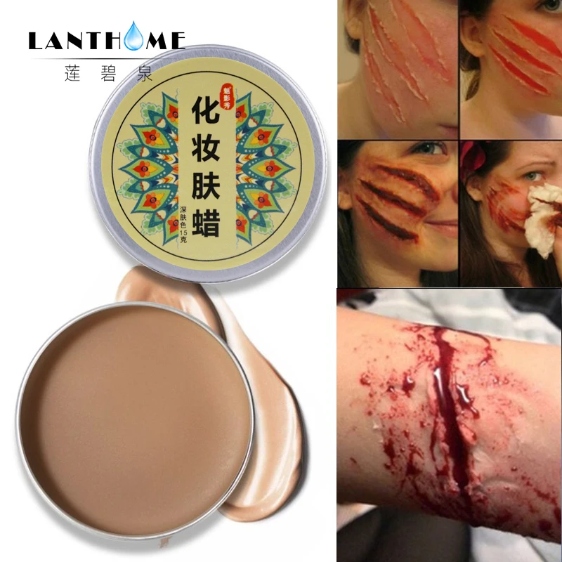 

Halloween Face Painting Scars Wrist Cosplay Flesh Color Cover Eyebrows Mud Skin Wax Shaping Special Effects Body Paint Makeup